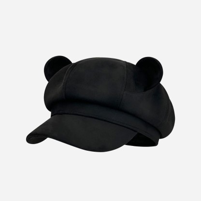 Black Cat Ear Gothic Y2K Beret - F - M(56-58cm) - image 7