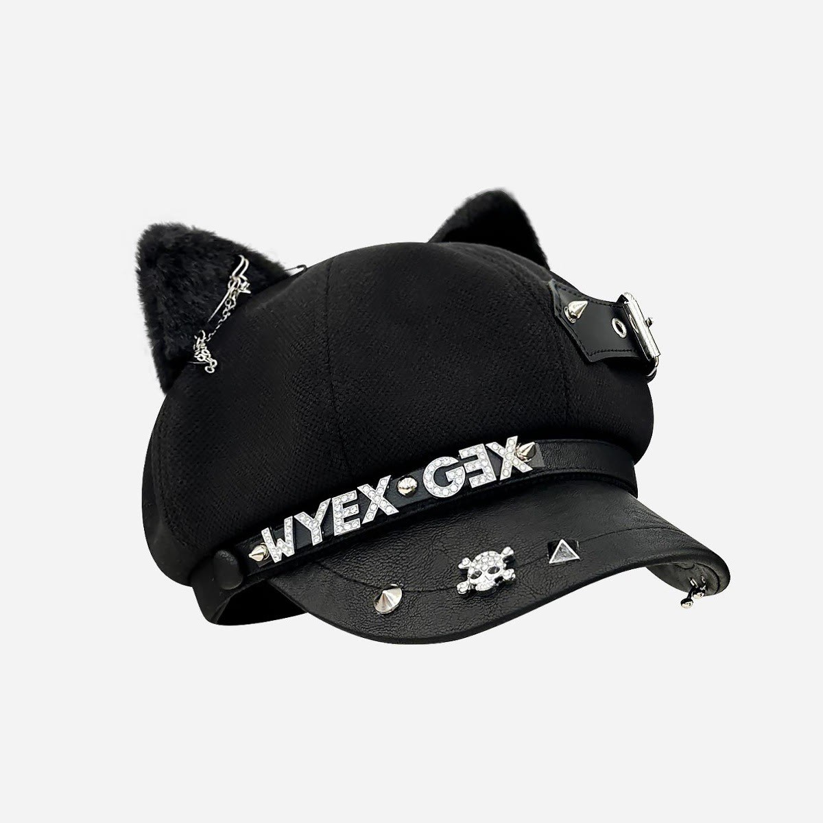 Black Cat Ear Gothic Y2K Beret - E - M(56-58cm) - image 6