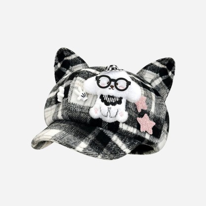 Black Cat Ear Gothic Y2K Beret - J - M(56-58cm) - image 11