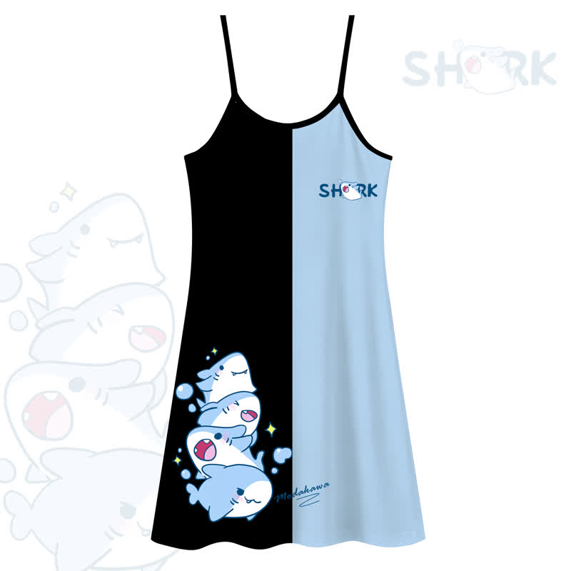 MODAKAWA SHARK Print Wear Anywhere Slip Dress - Pajamas - 5XL - image 1