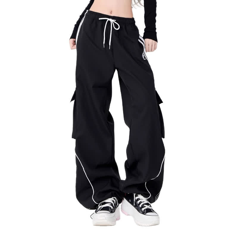 Fake Two Piece Hooded Sweatshirt Slim Fit Cargo Pants Two Pieces Set - image 5