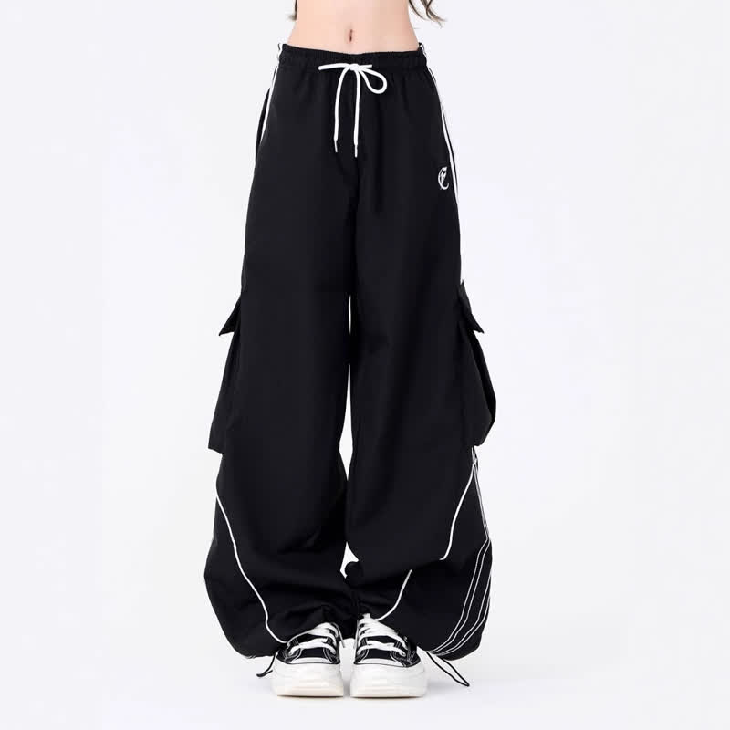 Fake Two Piece Hooded Sweatshirt Slim Fit Cargo Pants Two Pieces Set - Pants - 4XL - image 3