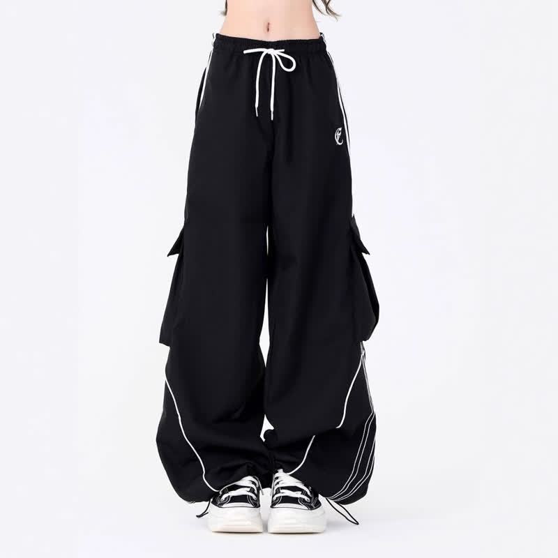 Fake Two Piece Hooded Sweatshirt Slim Fit Cargo Pants Two Pieces Set - Pants - 4XL - image 3