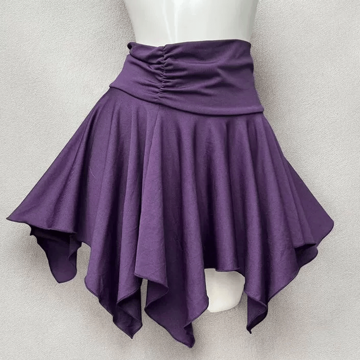 Vintage Purple Cardigan with Lace Cami Top and Mini Skirt Three Pieces Set - Skirt - XL - image 7