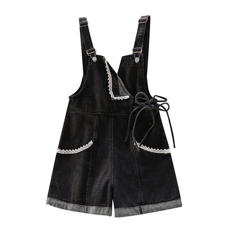  Striped Polo Top Denim Overall Shorts Two Pieces Set - Overall - 3XL - image 3