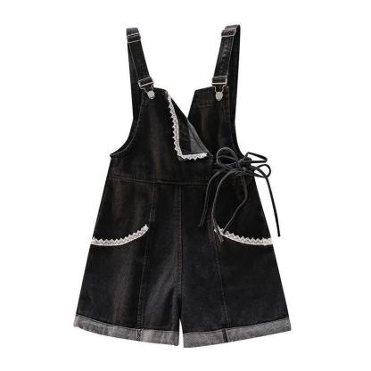  Striped Polo Top Denim Overall Shorts Two Pieces Set - Overall - 3XL - image 3