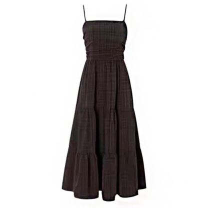Color Block V Neck Knit Sweater Tiered Dress Two Pieces Set - Dress - 4XL - image 3