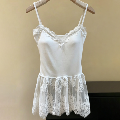 Gradient Hollow Out Shawl Lace Cami Top Wide Leg Pants Three Pieces Set - image 12