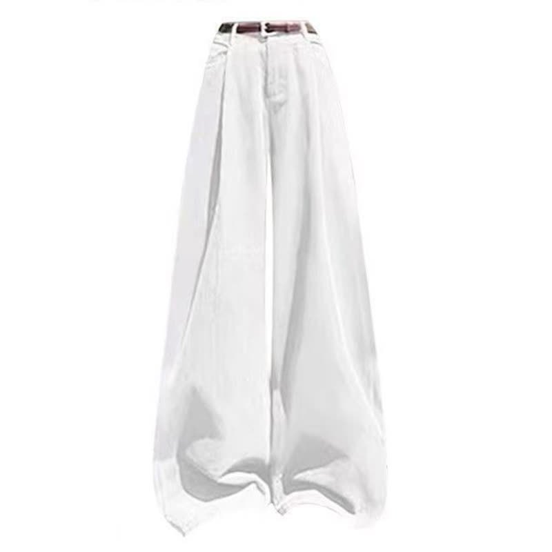 Hollow Out Long Sleeve Knit Cover Up Belted Corduroy Pants Two Pieces Set - White Pants - 4XL - image 7