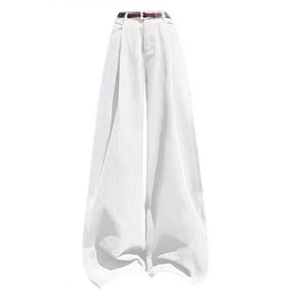 Hollow Out Long Sleeve Knit Cover Up Belted Corduroy Pants Two Pieces Set - White Pants - 4XL - image 7
