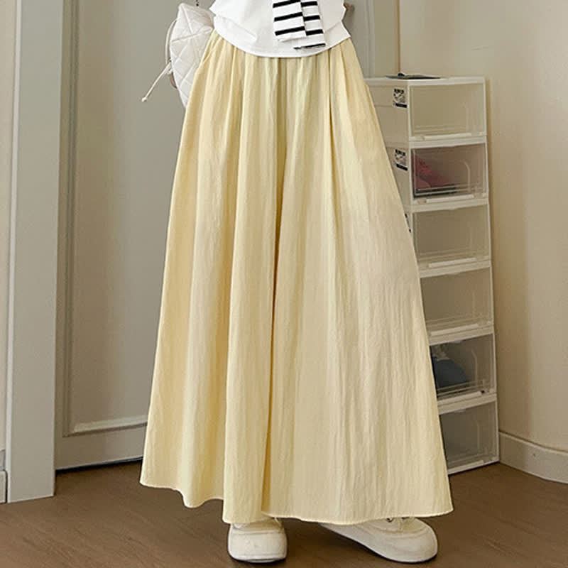 Elegant Hollow Floral Lace Vest Solid T-Shirt Loose Pants Three Pieces Set - Yellow Pants - L - image 8