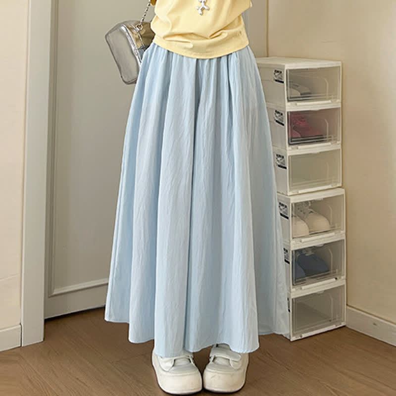 Elegant Hollow Floral Lace Vest Solid T-Shirt Loose Pants Three Pieces Set - Blue Pants - L - image 6
