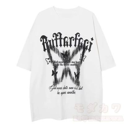  Casual Butterfly Print Tee Plaid Shirt Cargo Wide Leg Pants Three Pieces Set - White T-Shirt - 3XL - image 12