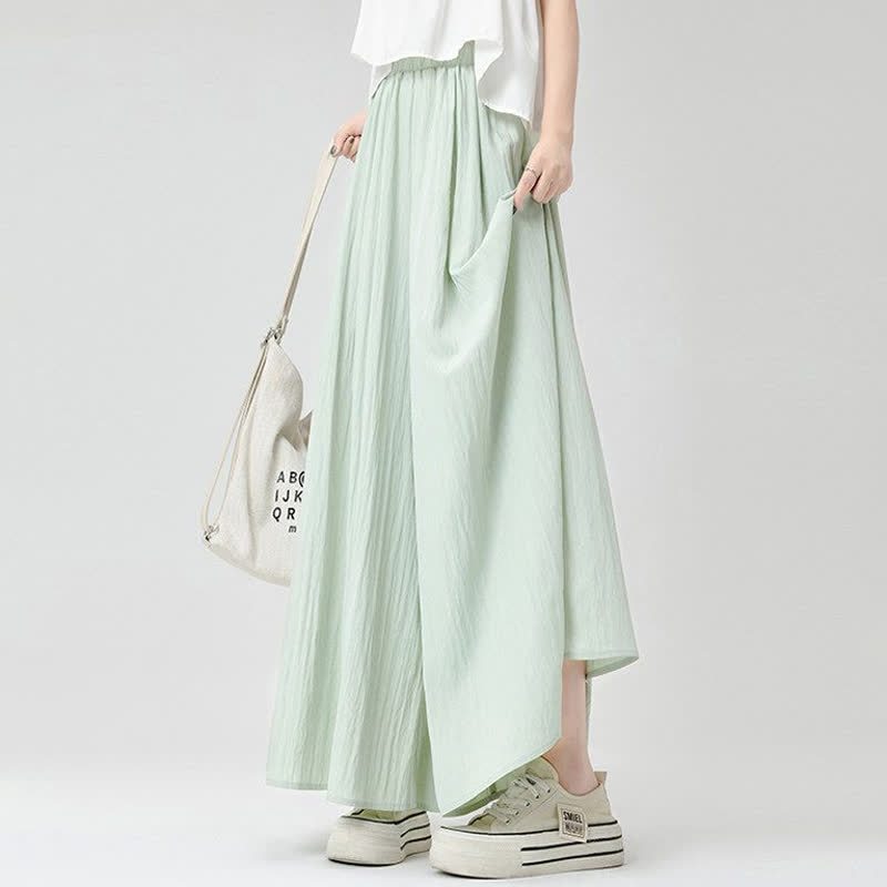 Korean Style Irregular Ruffle Cami Dress Wide Leg Pants Two Pieces Set - Pants - XL - image 4