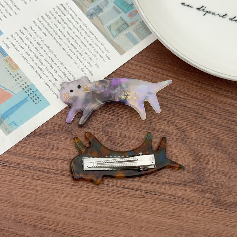 Kawaii Cat Design Acrylic Hair Accessory - image 2