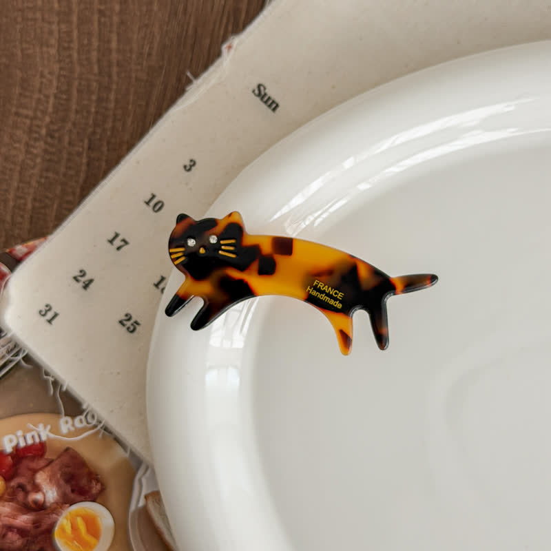Kawaii Cat Design Acrylic Hair Accessory - Leopard A - image 9