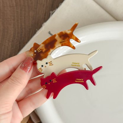 Kawaii Cat Design Acrylic Hair Accessory - image 3