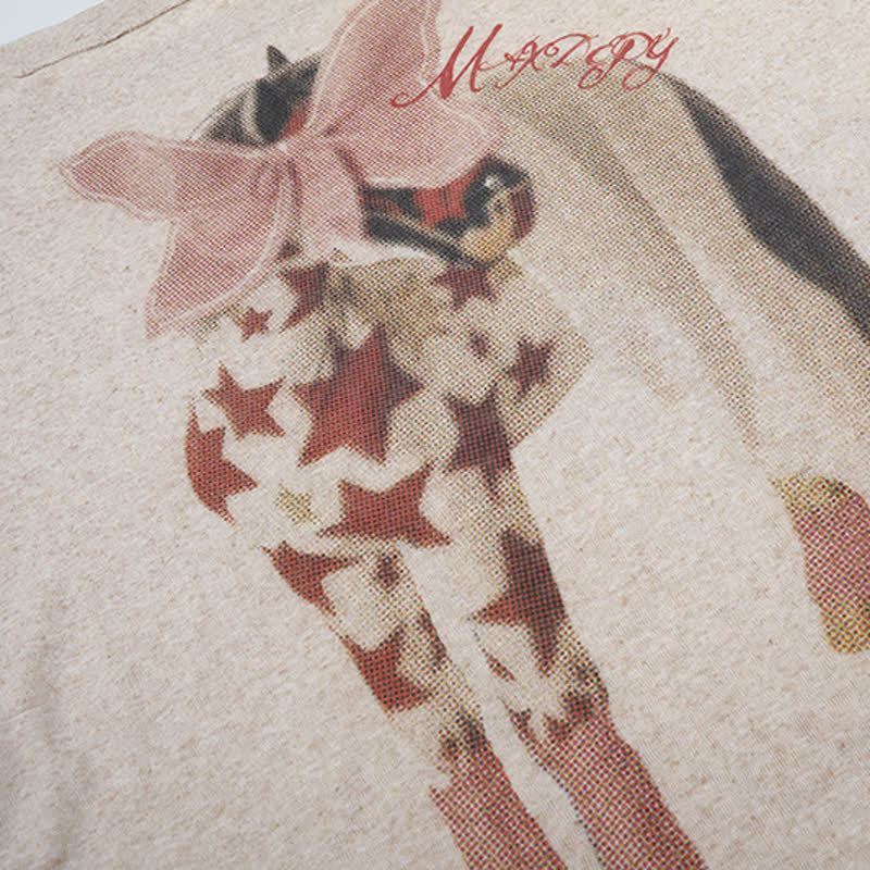  High Quality Durable Press Bow Horse Embroidery Top Wing Decor Pants  Two Pieces Set - image 6