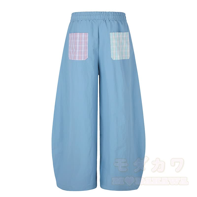 High Quality Durable Press Star Horse Embroidery T-Shirt Color Block Pants Two Pieces Set - image 9