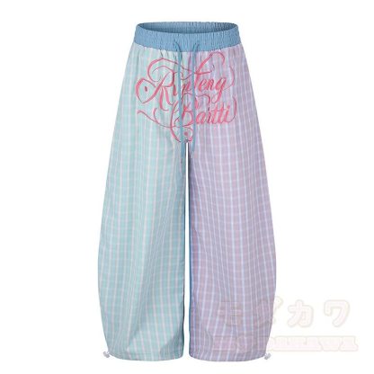 High Quality Durable Press Star Horse Embroidery T-Shirt Color Block Pants Two Pieces Set - Pants - XL - image 8