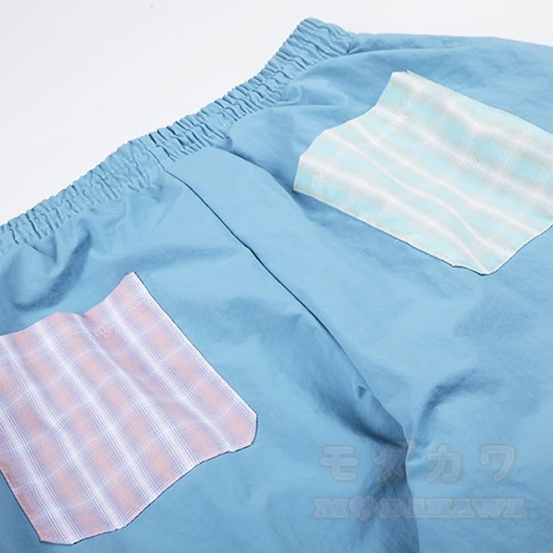High Quality Durable Press Star Horse Embroidery T-Shirt Color Block Pants Two Pieces Set - image 11