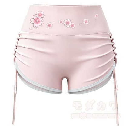 MODAKAWA X atka Wolf Print Cami Top Split Skort Two Pieces Set - Pink Shorts - 2XL - image 14