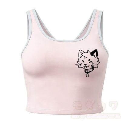 MODAKAWA X popipeko Puppy Print Cami Top Split Skort Two Pieces Set - Pink Top - 2XL - image 10