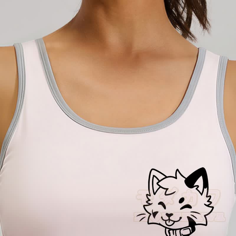 MODAKAWA X popipeko Puppy Print Cami Top Split Skort Two Pieces Set - image 6