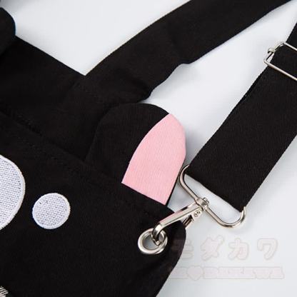 High Quality Durable Press Bear Embroidery Pendant Plaid Overalls - image 9