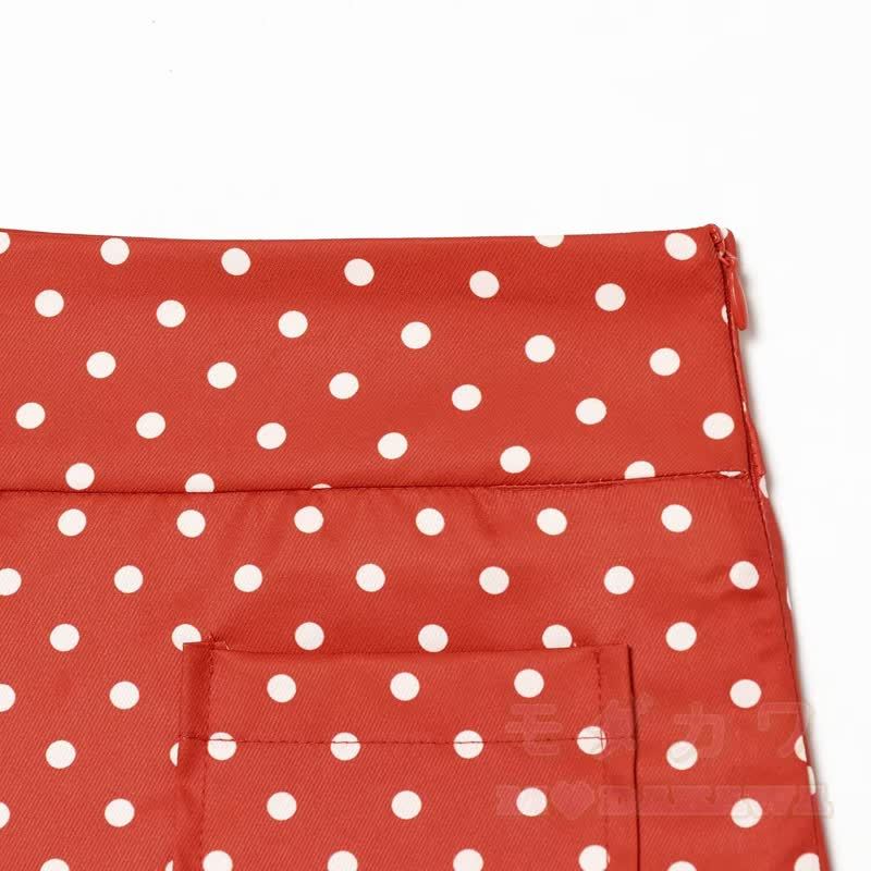 Polka Dot Stand Collar Cropped Jacket And Shorts Two Pieces Set - image 12