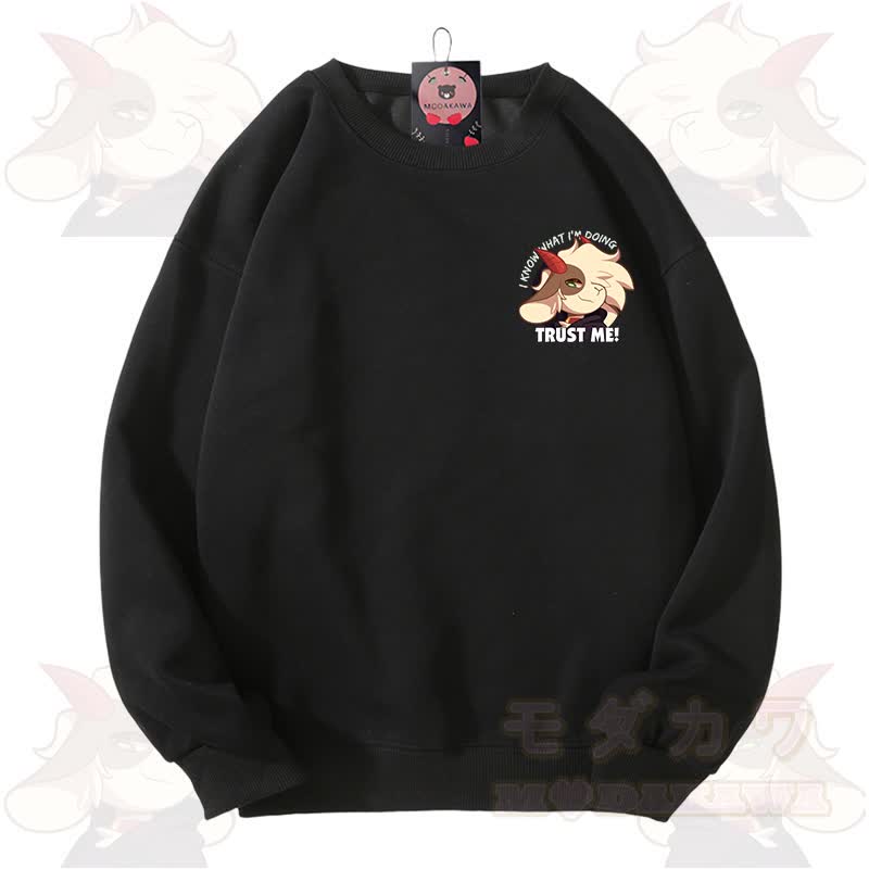 MODAKAWA X zarckets TRUST ME Fox Graphic Unisex Sweatshirt - Black - 3XL - image 1