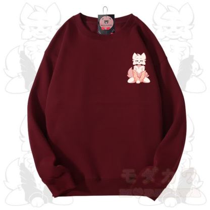 MODAKAWA X zarckets Fox Graphic Unisex Sweatshirt - Red - 3XL - image 5