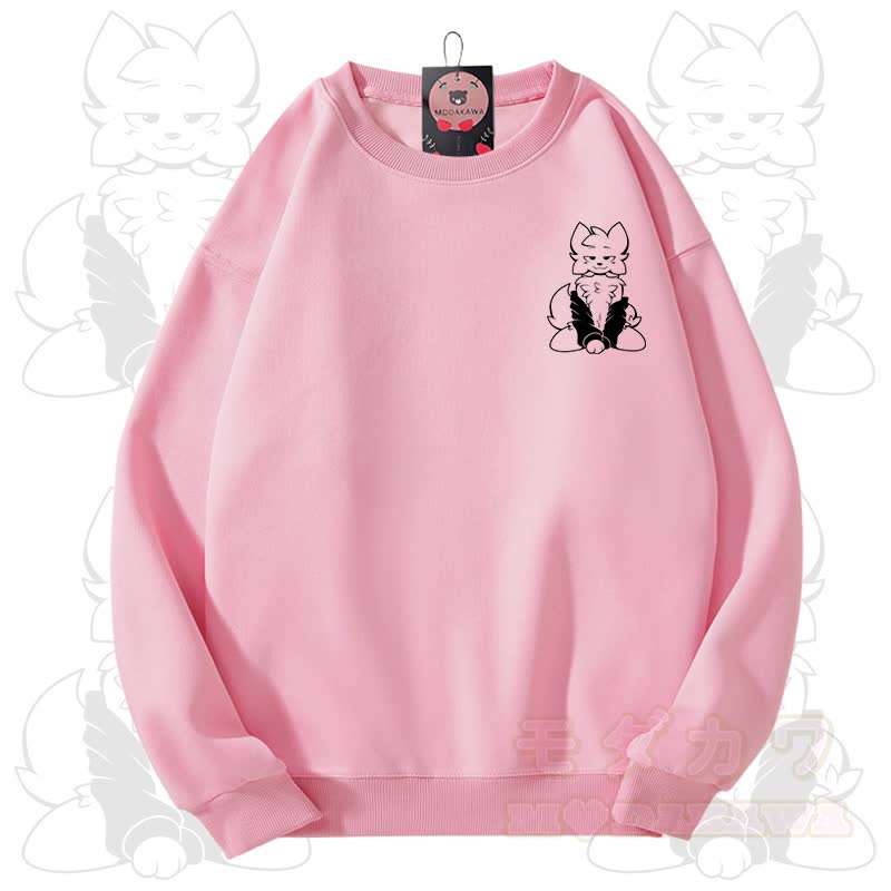 MODAKAWA X zarckets Fox Graphic Unisex Sweatshirt - Pink - 3XL - image 4
