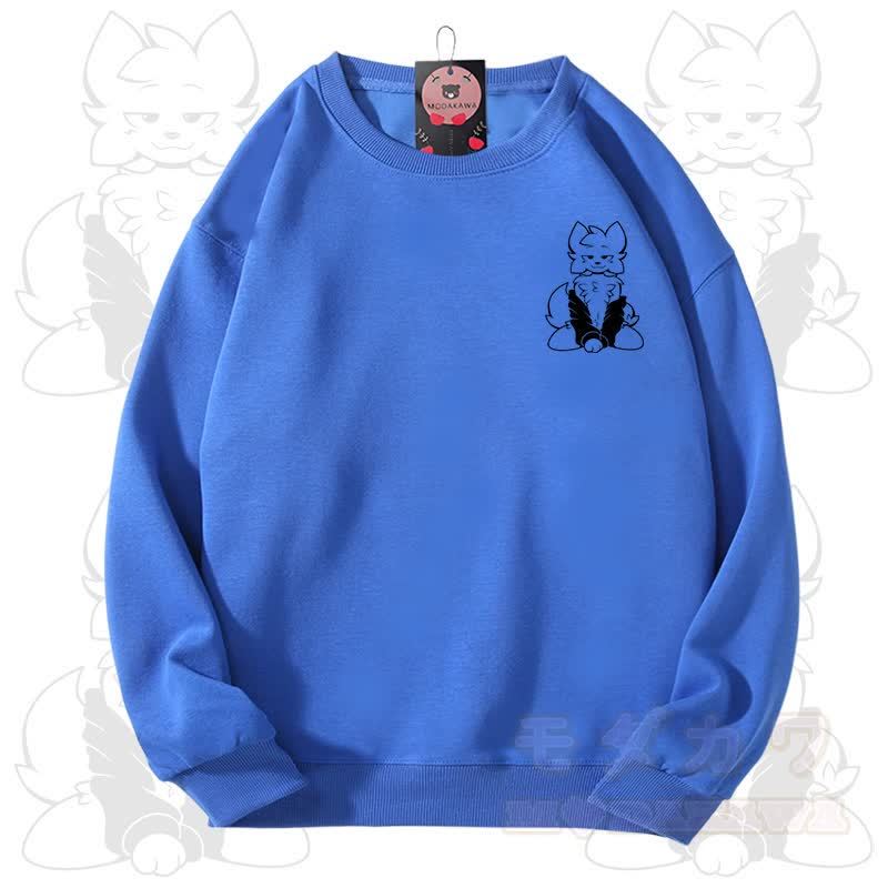 MODAKAWA X zarckets Fox Graphic Unisex Sweatshirt - Blue - 3XL - image 3