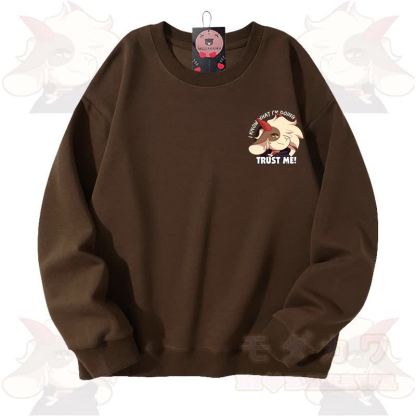 MODAKAWA X zarckets TRUST ME Fox Graphic Unisex Sweatshirt - Brown - 3XL - image 4