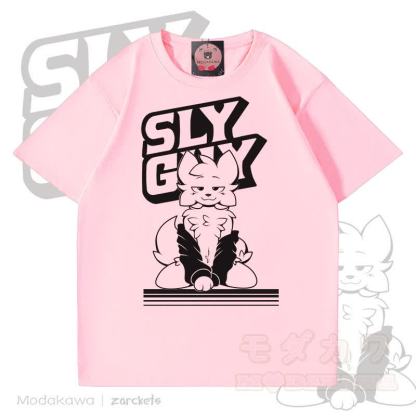 MODAKAWA X zarckets SLY GUY Cool Fox Graffiti T-shirt - Pink - 5XL - image 1