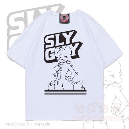 MODAKAWA X zarckets SLY GUY Fox Print T-shirt - White - 5XL - image 1