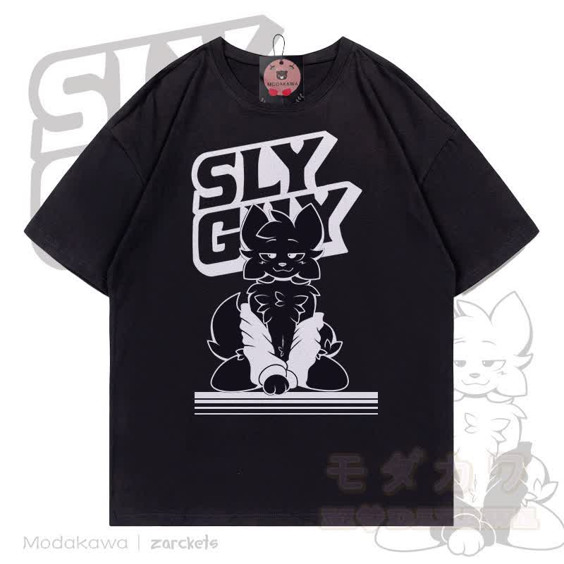 MODAKAWA X zarckets SLY GUY Cool Fox Graffiti T-shirt - Black - 5XL - image 4