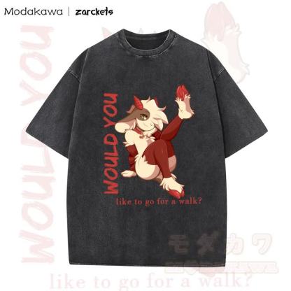 MODAKAWA X zarckets WOULD YOU Sheep Print Washed T-shirt - Black - 5XL - image 5