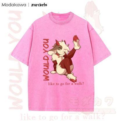 MODAKAWA X zarckets WOULD YOU Sheep Print Washed T-shirt - Pink - 5XL - image 2