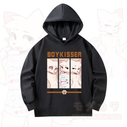 MODAKAWA X zarckets Fox Print Long Sleeve Hooded Sweatshirt - Black - 4XL - image 1