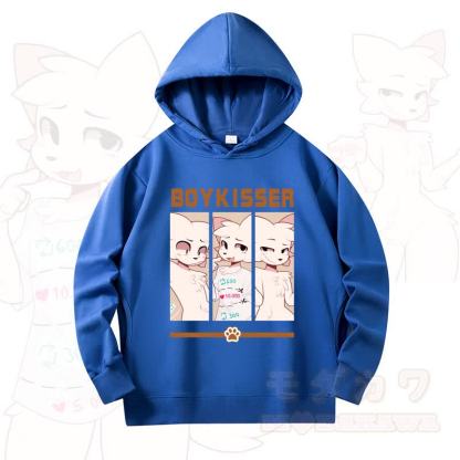 MODAKAWA X zarckets Fox Print Long Sleeve Hooded Sweatshirt - Dark Blue - 4XL - image 6