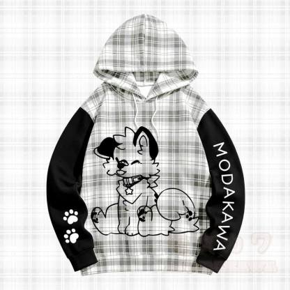 MODAKAWA X Popipeko Puppy Print Hooded Sweatshirt - Black - 5XL - image 1