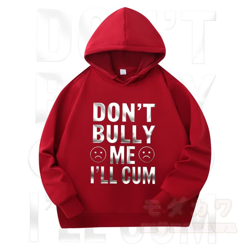 MODAKAWA DON'T BULLY ME Print Long Sleeve Hooded Sweatshirt - Red - 4XL - image 6