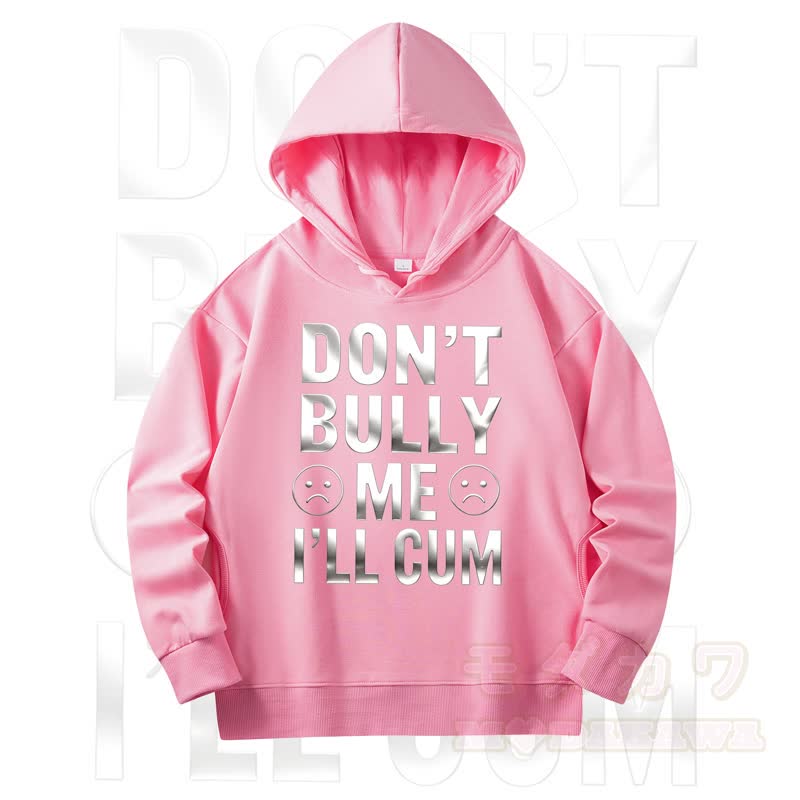MODAKAWA DON'T BULLY ME Print Long Sleeve Hooded Sweatshirt - Pink - 4XL - image 9