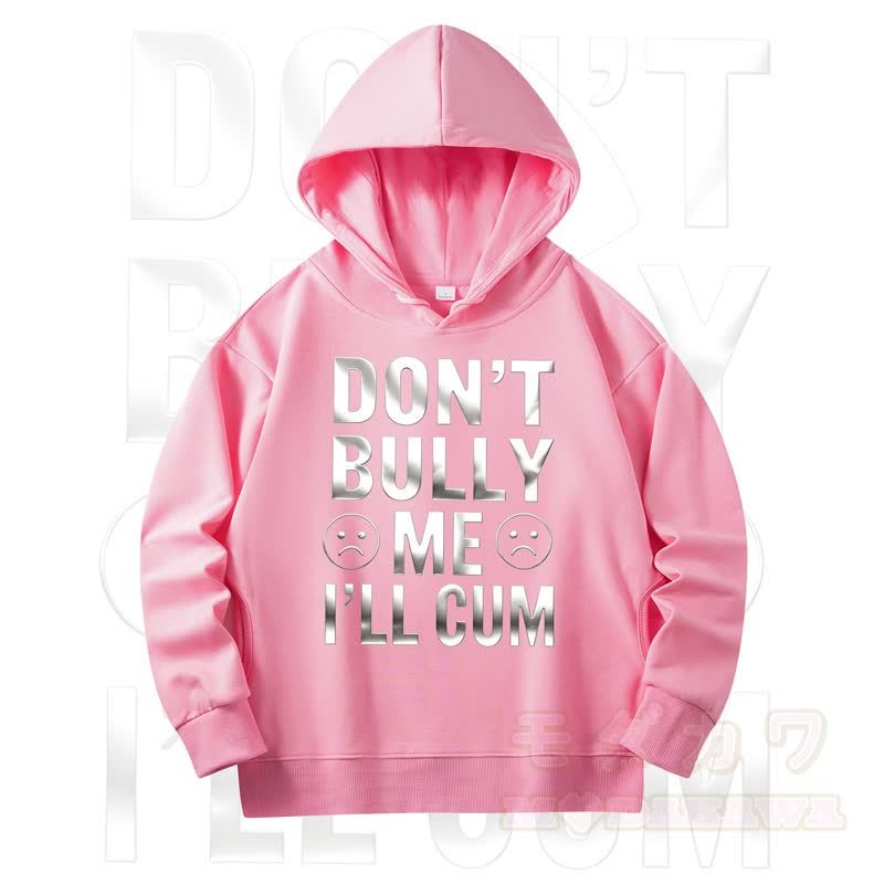 MODAKAWA DON'T BULLY ME Print Long Sleeve Hooded Sweatshirt - Pink - 4XL - image 9