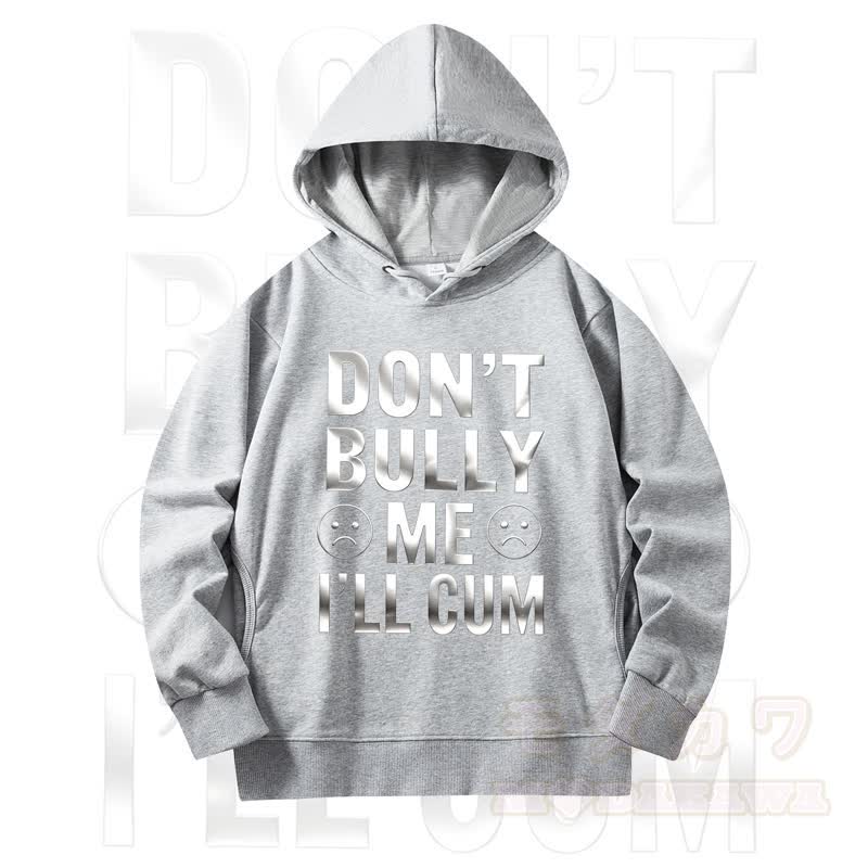 MODAKAWA DON'T BULLY ME Print Long Sleeve Hooded Sweatshirt - Grey - 4XL - image 4