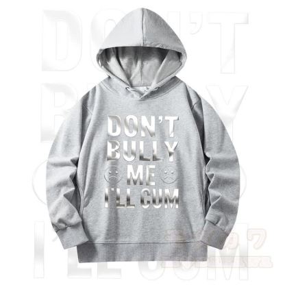 MODAKAWA DON'T BULLY ME Print Long Sleeve Hooded Sweatshirt - Grey - 4XL - image 4