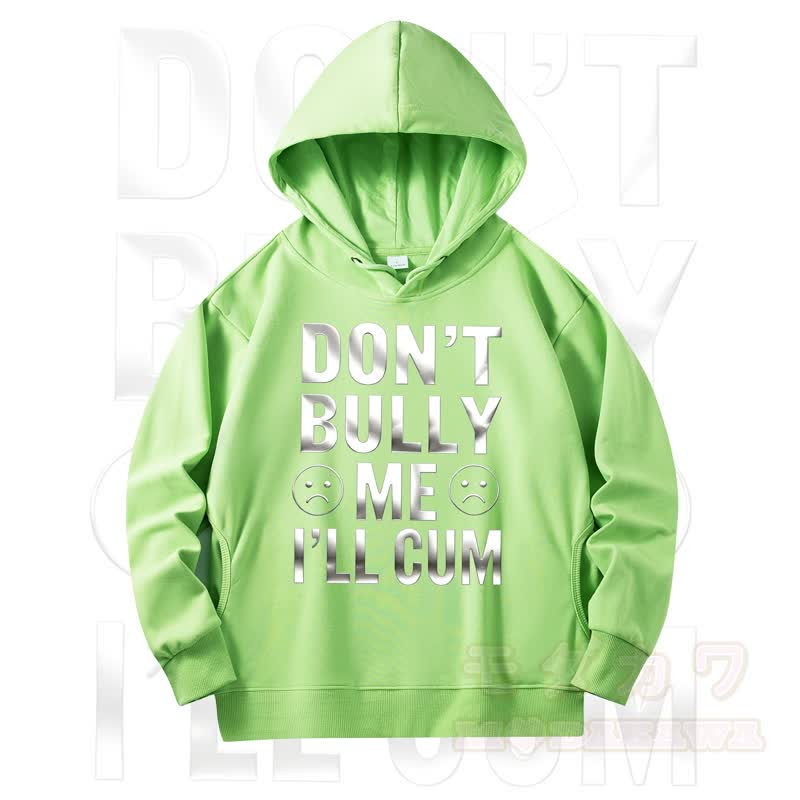 MODAKAWA DON'T BULLY ME Print Long Sleeve Hooded Sweatshirt - Light Green - 4XL - image 8