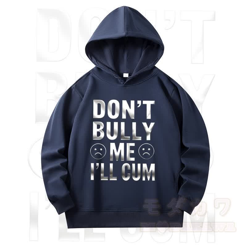 MODAKAWA DON'T BULLY ME Print Long Sleeve Hooded Sweatshirt - Navy Blue - 4XL - image 11